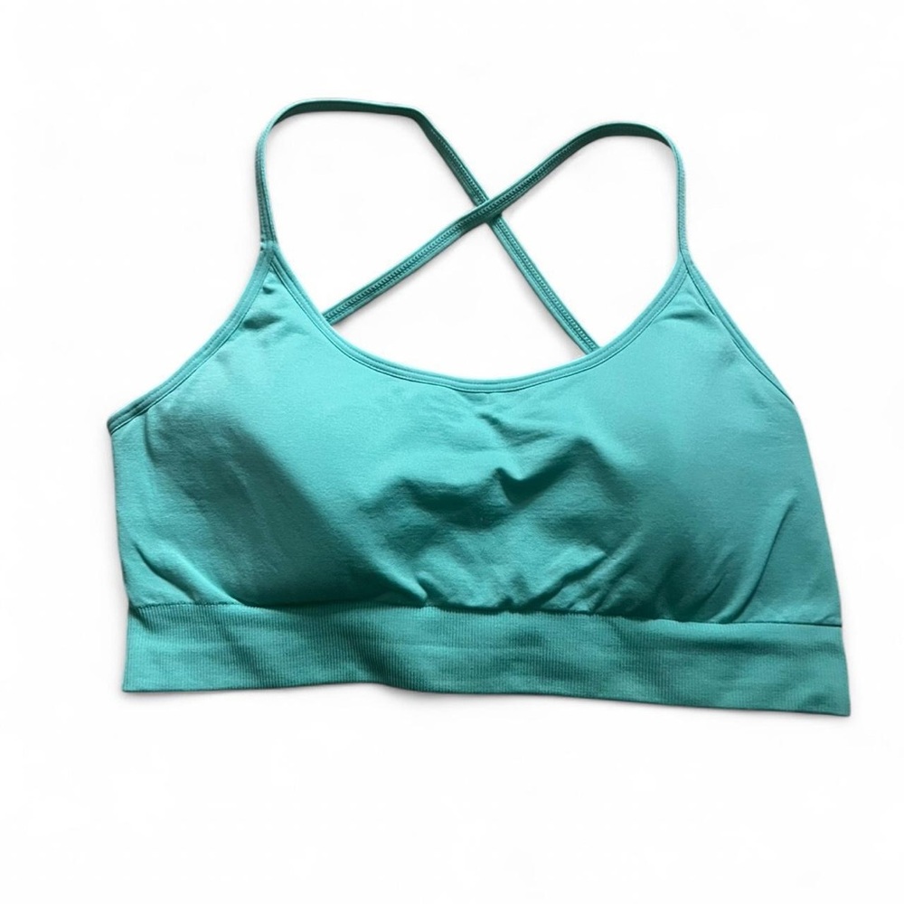 NVGTN teal sports bra